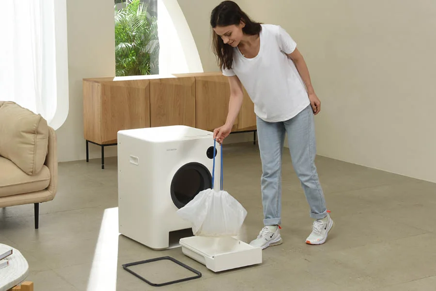 easy clean cat litter box